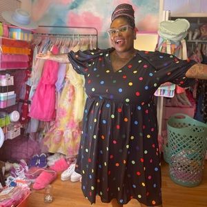 Cute rainbow polka Dot dress 🌈